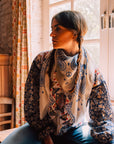 Bandana Laine 100 - Antique White Blue