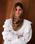 Bandana Soie 70 - P&L - Malt Black