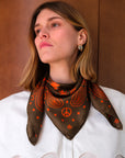 Bandana Soie 70 - P&L - Olive Paprika