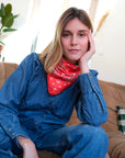 Bandana Soie 70 - P&L - Flame White