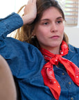 Bandana Soie 70 - P&L - Flame White