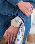 Bandana Soie 70 - P&L - White Blue