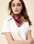 Cotton Bandana 70 - Tigers - Burgundy