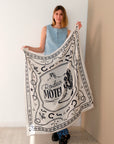 Carré Coton 100 - Rodéo Motel - Blanc Noir