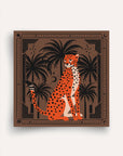Carré Soie 70 - Cheetah & Palms - Brown