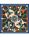 Wool Square 70 - The Compass - Navy