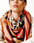 Carré Laine 140 - The Compass - Pink