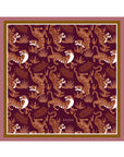 Cotton Bandana 70 - Tigers - Burgundy