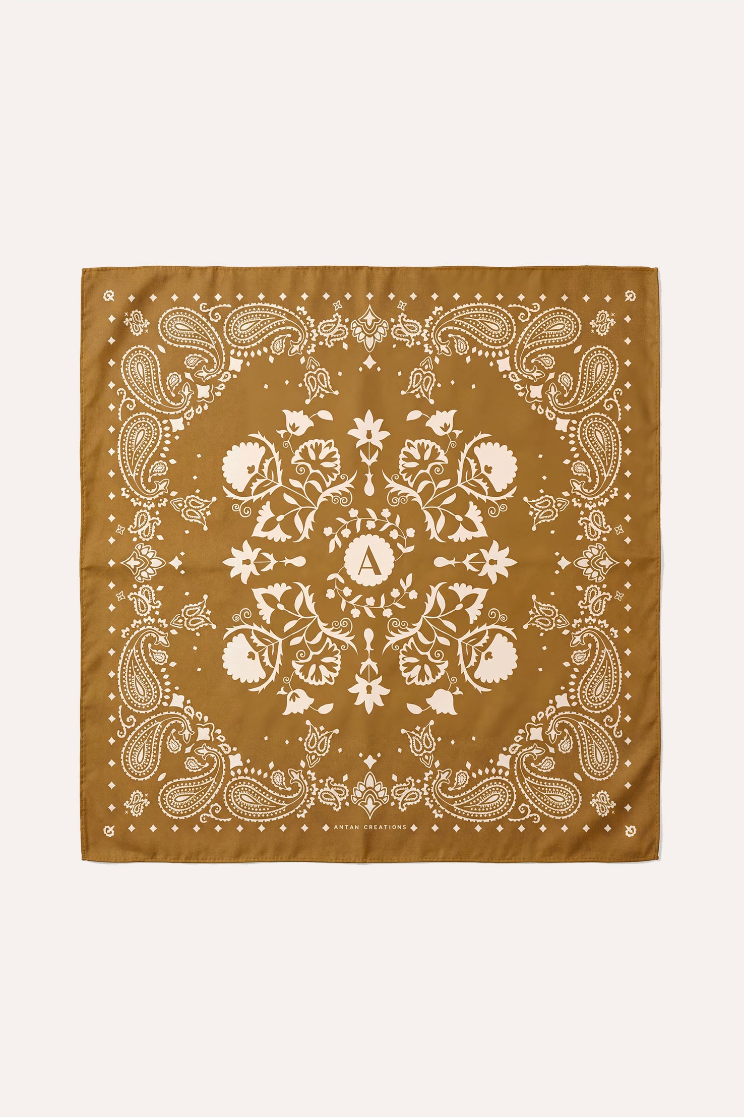 Bandana Soie 70 - Golden Brown