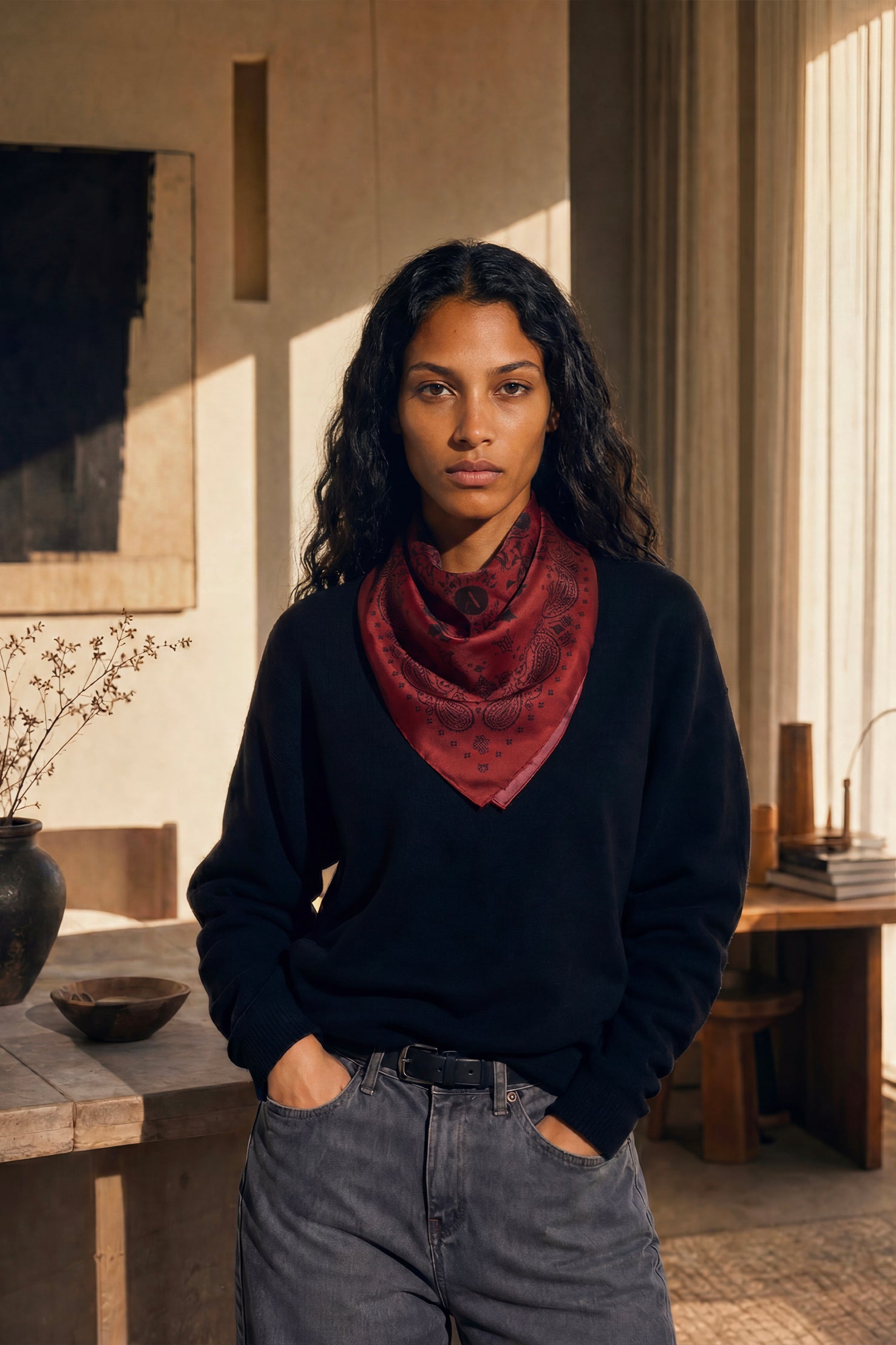 Bandana Soie 70 - Ruby
