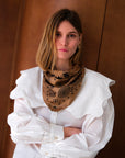 Bandana Soie 70 - P&L - Malt Black