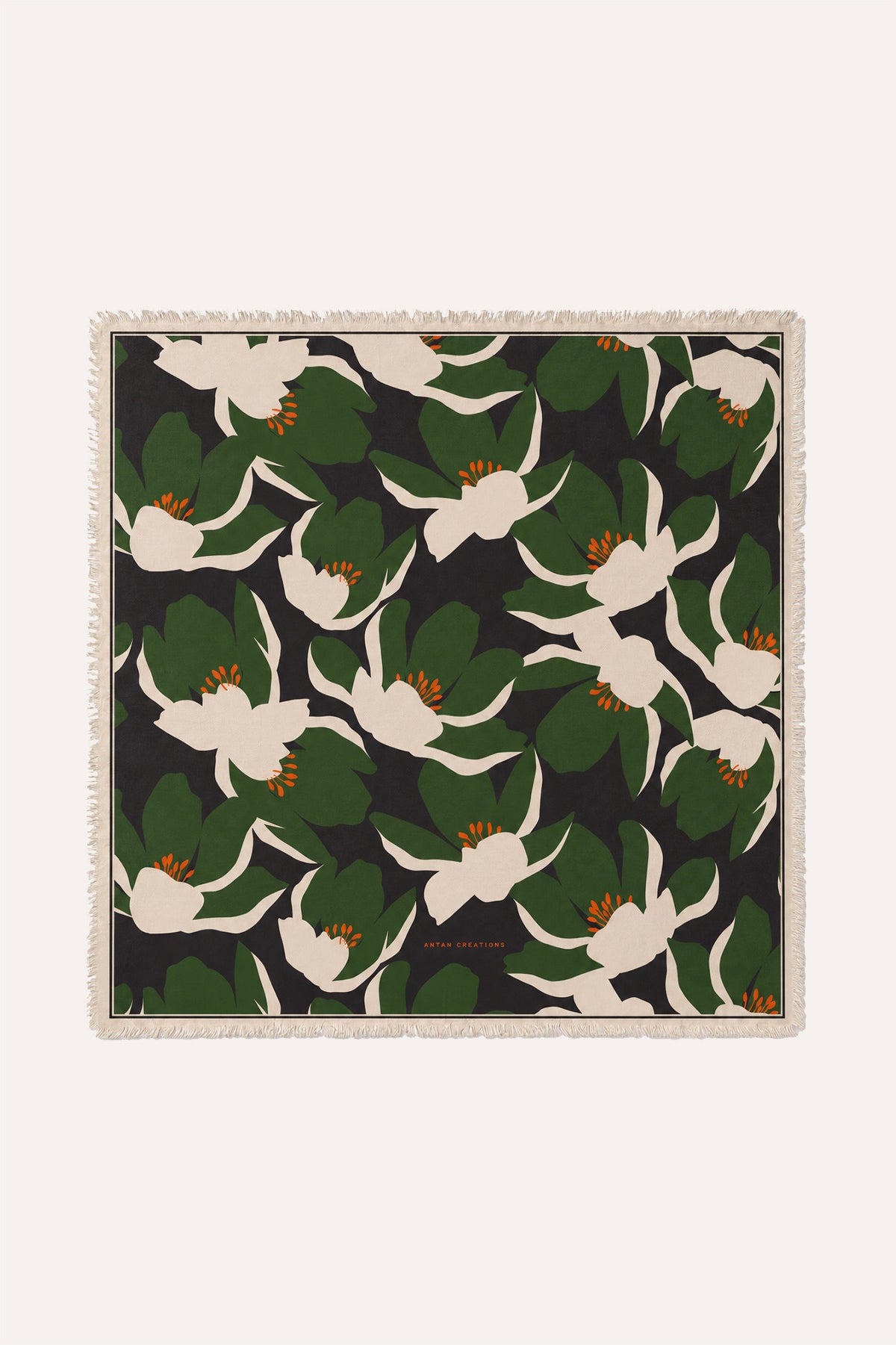 Foulard Laine Bouquet - Green Star