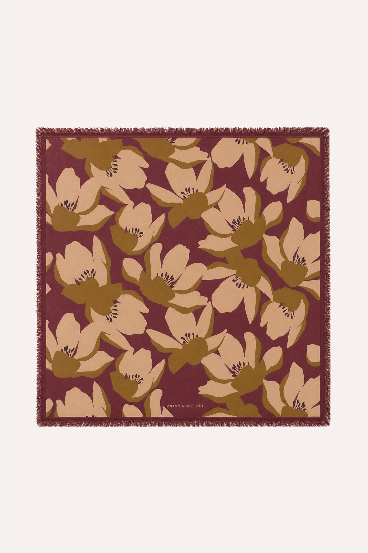 Foulard Laine Bouquet - Wine