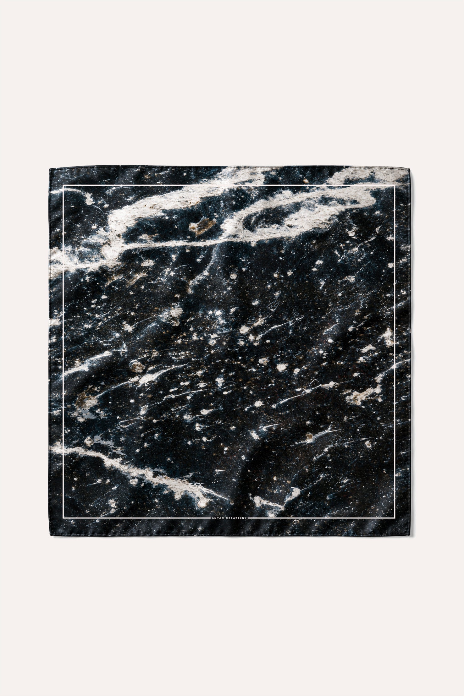 Foulard Soie 70 - Obsidienne Noire