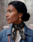 Foulard Soie 70 - Marbre Noir et Or