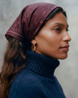 Foulard Soie 70 - Granit Bordeaux