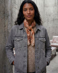 Foulard Soie 70 - Marbre Rose