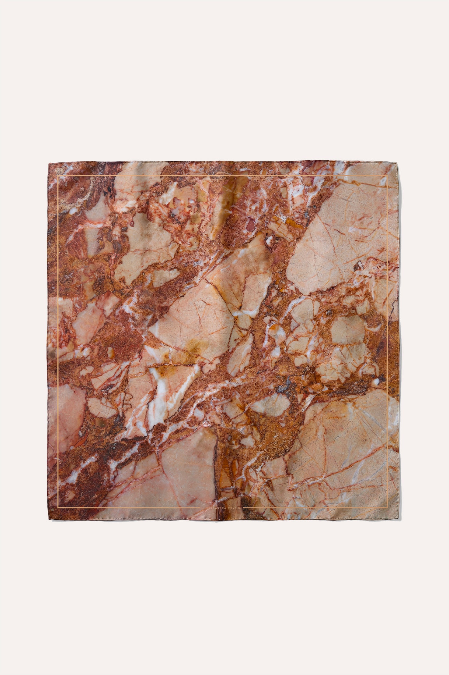 Foulard Soie 70 - Marbre Rose