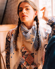 Bandana Laine 100 - Antique White Blue