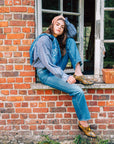 Bandana Laine 100 - Navy Antique White