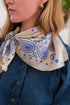 Bandana Soie 70 - P&L - White Blue