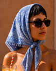 Bandana Coton 100 - Blue Garden