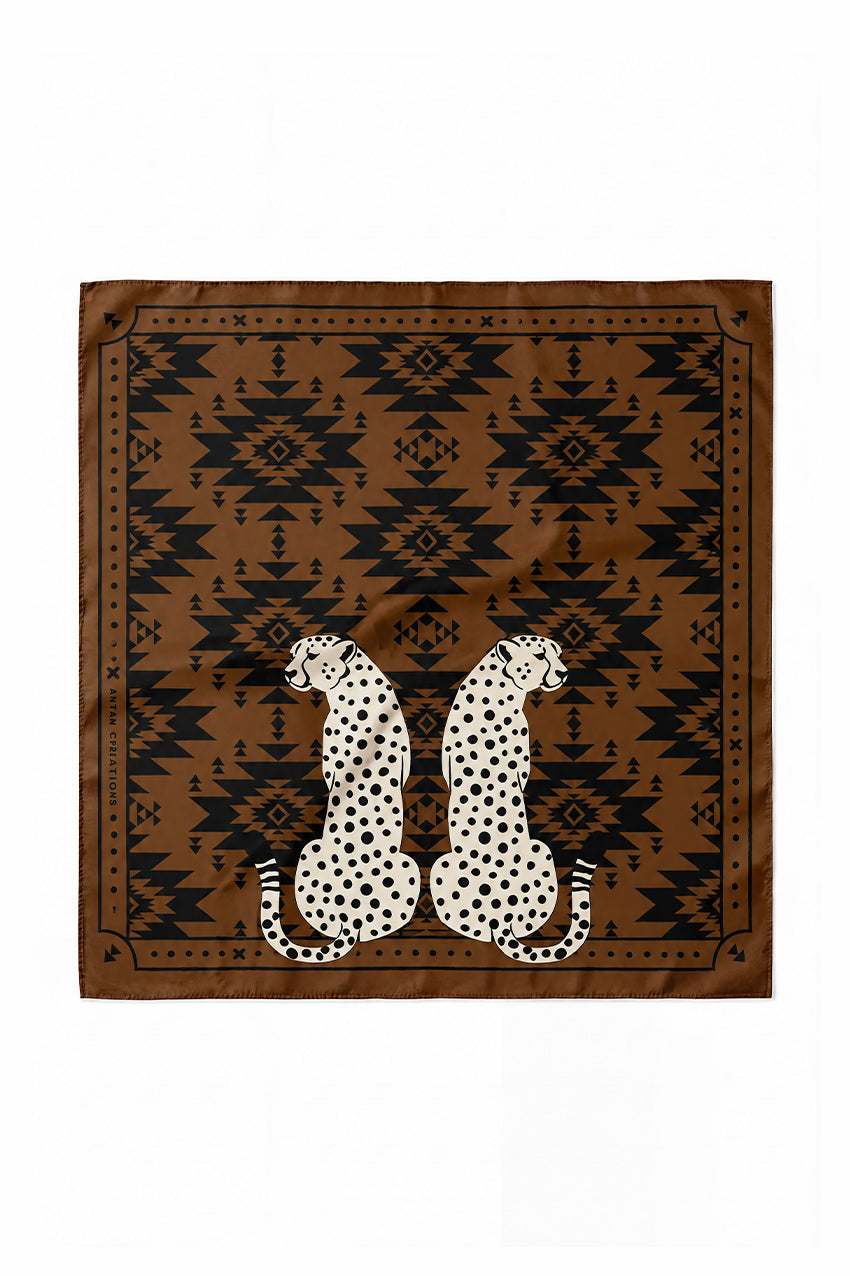Carré Soie 70 - The Twin Cheetahs
