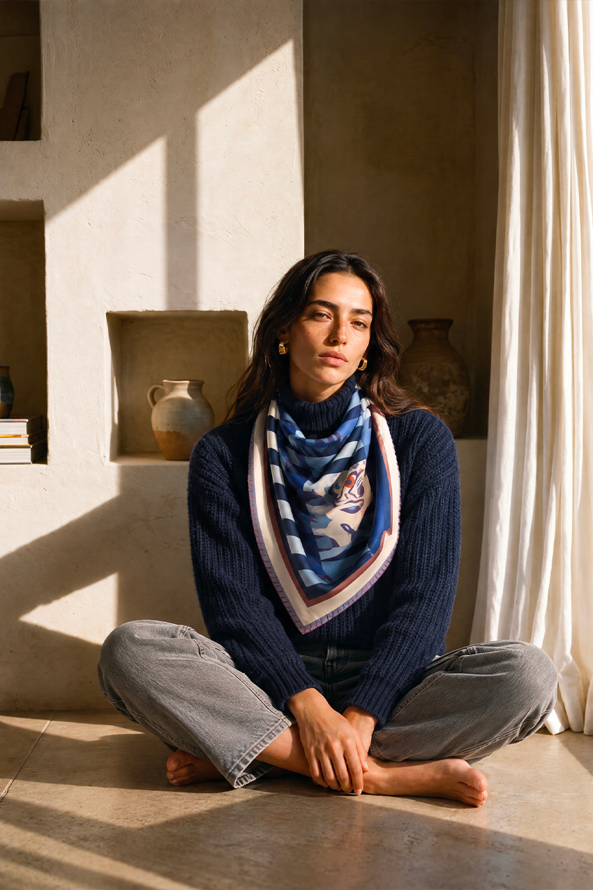 Foulard Laine LET ME OUT - Blue