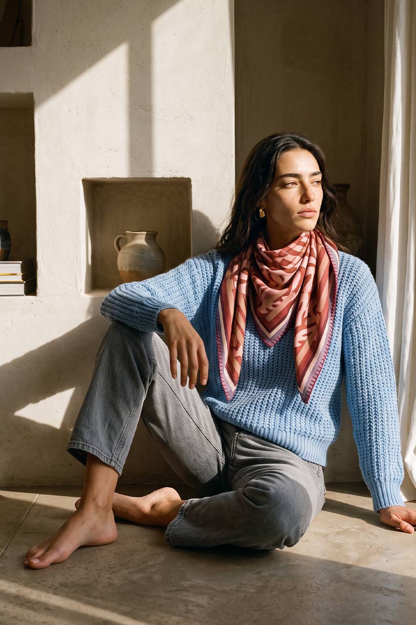 Foulard Laine LET ME OUT - Peach
