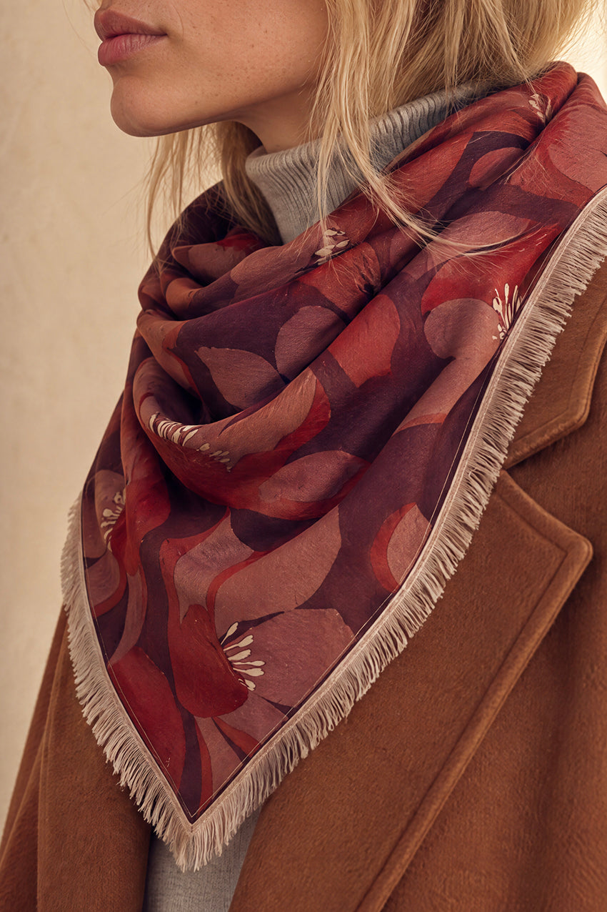 Foulard Laine Bouquet - Port Royale