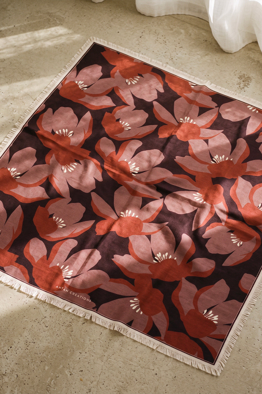 Foulard Laine Bouquet - Port Royale