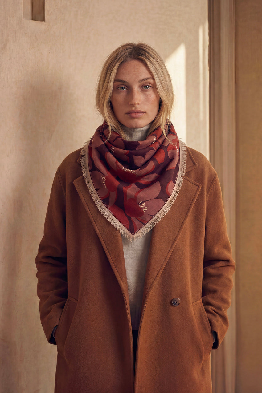 Foulard Laine Bouquet - Port Royale