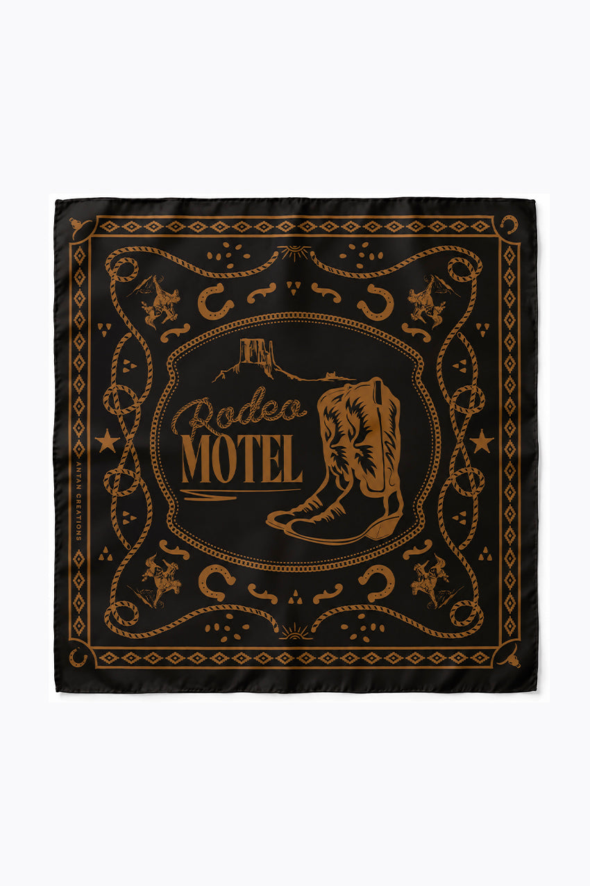 Carré Soie 70 - Rodeo Motel - Black