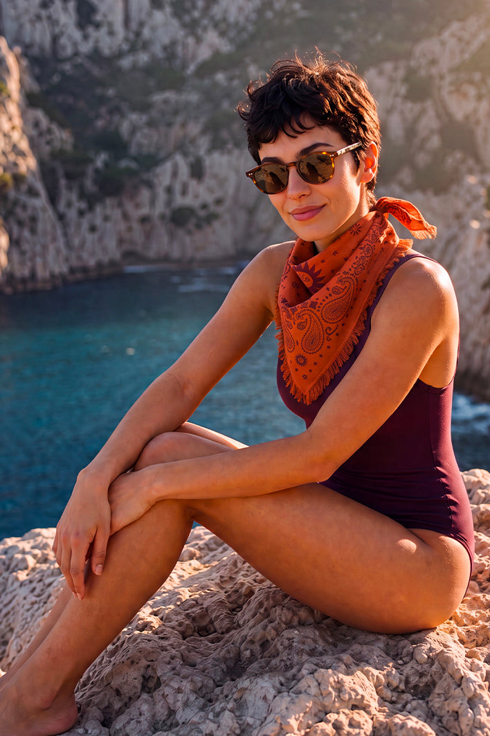 Bandana Coton 100 - Rust Purple