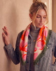 Foulard Laine Bouquet - Scarlet